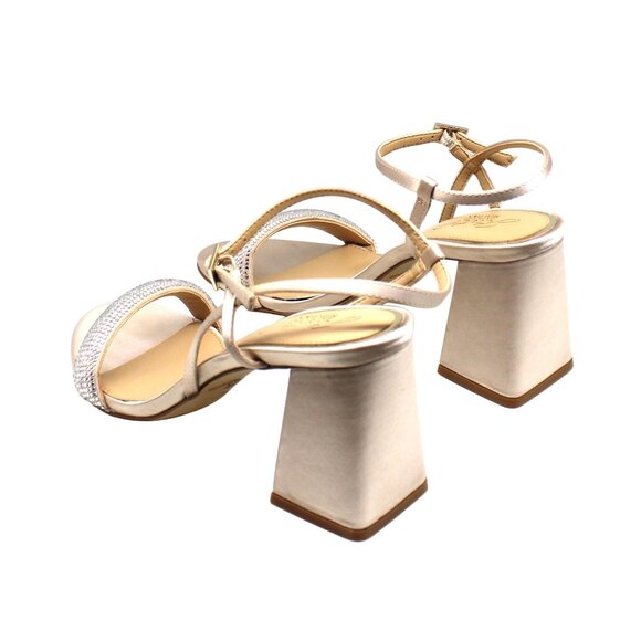 Earlene Womens Rhinestone Ankle Strap Dress Sandals - Picture 8 of 8